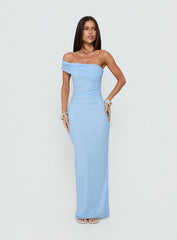 Spritzia One Shoulder Maxi Dress Blue