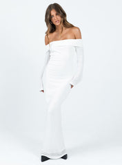 Maida Long Sleeve Maxi Dress White