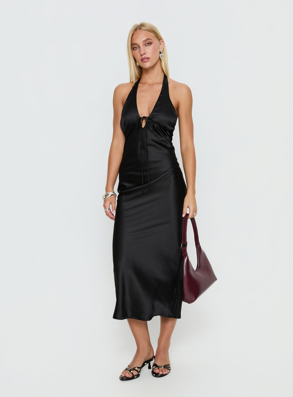 Jessamyn Halter Maxi Dress Black