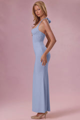 Jersey Corset Bridesmaid Dress in Powder Blue