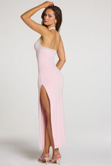 Modal Lace-Trim Maxi Dress in Baby Pink