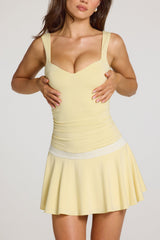 Modal Mini Dress in Pastel Yellow