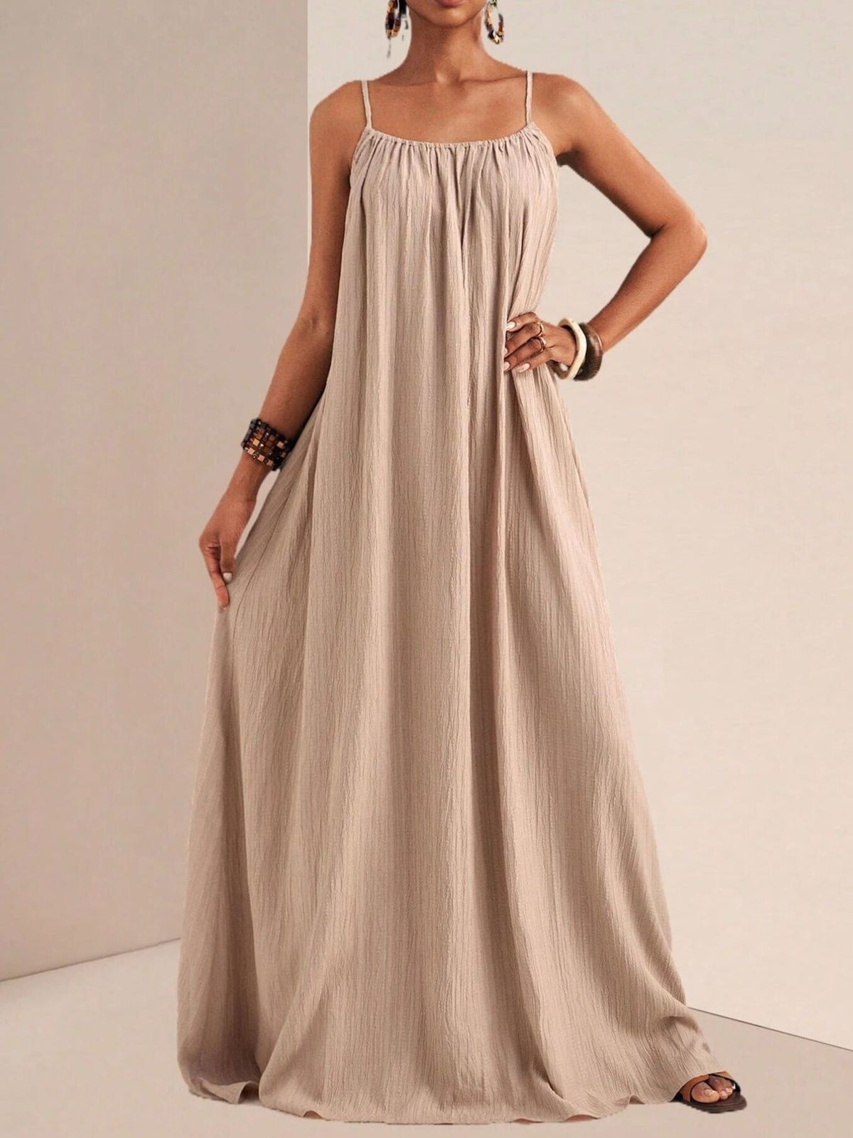 Spaghetti Strap Flowy Maxi Dress