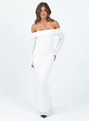 Maida Long Sleeve Maxi Dress White
