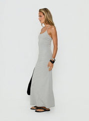 Chelsae Halter Maxi Dress Gray Marle