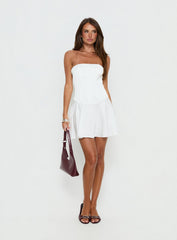 Natalisa Strapless Corset Mini Dress White