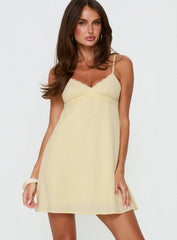 Lunya Mini Dress Lemon