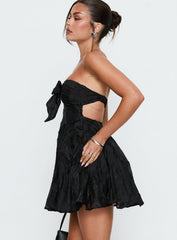 Loulani Strapless Mini Dress Black