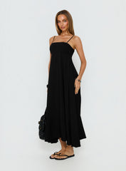Triniti Square Neck Maxi Dress Black
