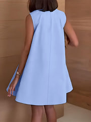 Casual Solid Color Sleeveless Mini Dress