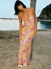 Lauraline Maxi Dress Pink / Floral