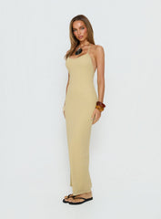Be The One Beaded Low Back Maxi Dress Sage Green