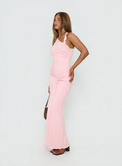 Ivetta Ruched Maxi Dress Pink