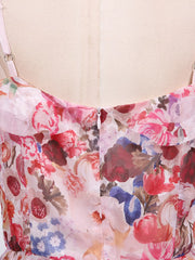 Floral Print Ruffled Maxi Dress