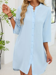 Casual Button-Down Shirt Dress