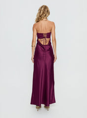 Rozelle Strapless Maxi Dress Currant