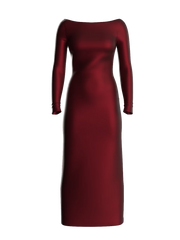 SoSleek™ Long-Sleeve Low-Back Maxi Dress