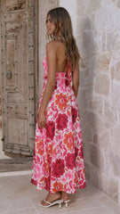 Anara Maxi Dress - Pink Floral