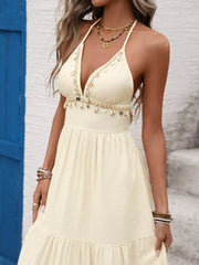 Halter Neck Tiered Maxi Dress