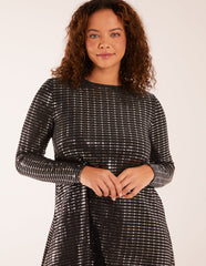 Long Sleeve Mirrored Swing Dress
