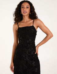 Luxe Ruched Devore Midi Dress