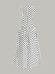 Polka Dot Sleeveless Midi Dress