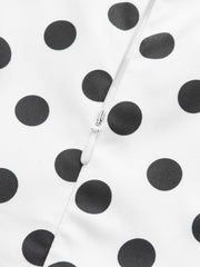 Polka Dot Sleeveless Midi Dress