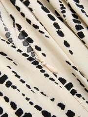 Abstract Dot Print One-Shoulder Jumpsuit