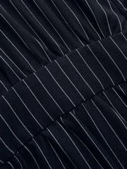 Striped Tie Waist Wide Leg Jumpsuit