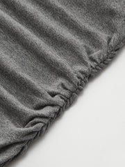 Ruched Asymmetric Cami Maxi Dress