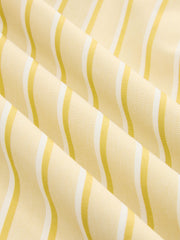Cotton Striped Tie-Waist Shirt Dress