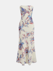 Floral Print Halter Maxi Dress