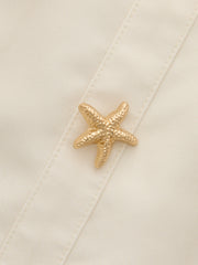 Starfish Detail Floral Print Sleeveless Mini Dress