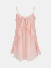 Ruffle Trim Cami Mini Dress