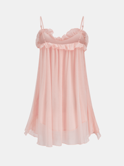 Ruffle Trim Cami Mini Dress