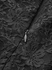 Sleeveless Lace Scalloped A-Line Dress
