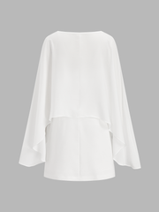 Cape Overlay Cami Mini Dress Two Piece Set