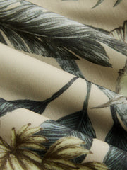 Cotton Blend Botanical Printed Maxi Dress