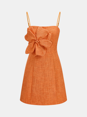 3D Floral Applique Cami Mini Dress