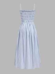 Smocked Striped Cami Maxi Dress