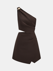 One-Shoulder Cutout Mini Dress