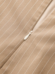 Color Block Halter Pinstripe Mini A-Line Dress
