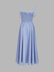 Cutout Tie Strap Maxi Dress