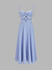 Cutout Tie Strap Maxi Dress