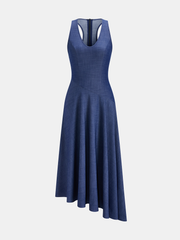 Sleeveless Asymmetric Midi Dress