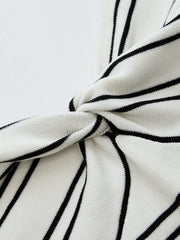 Striped Halter Knit Midi Dress