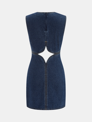 Cutout Sleeveless Denim Mini Dress