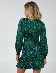 Keyhole Wrap Bust Shirt Dress