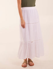 Ladder Trim Maxi Skirt
