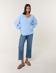 V Neck Chunky Jumper